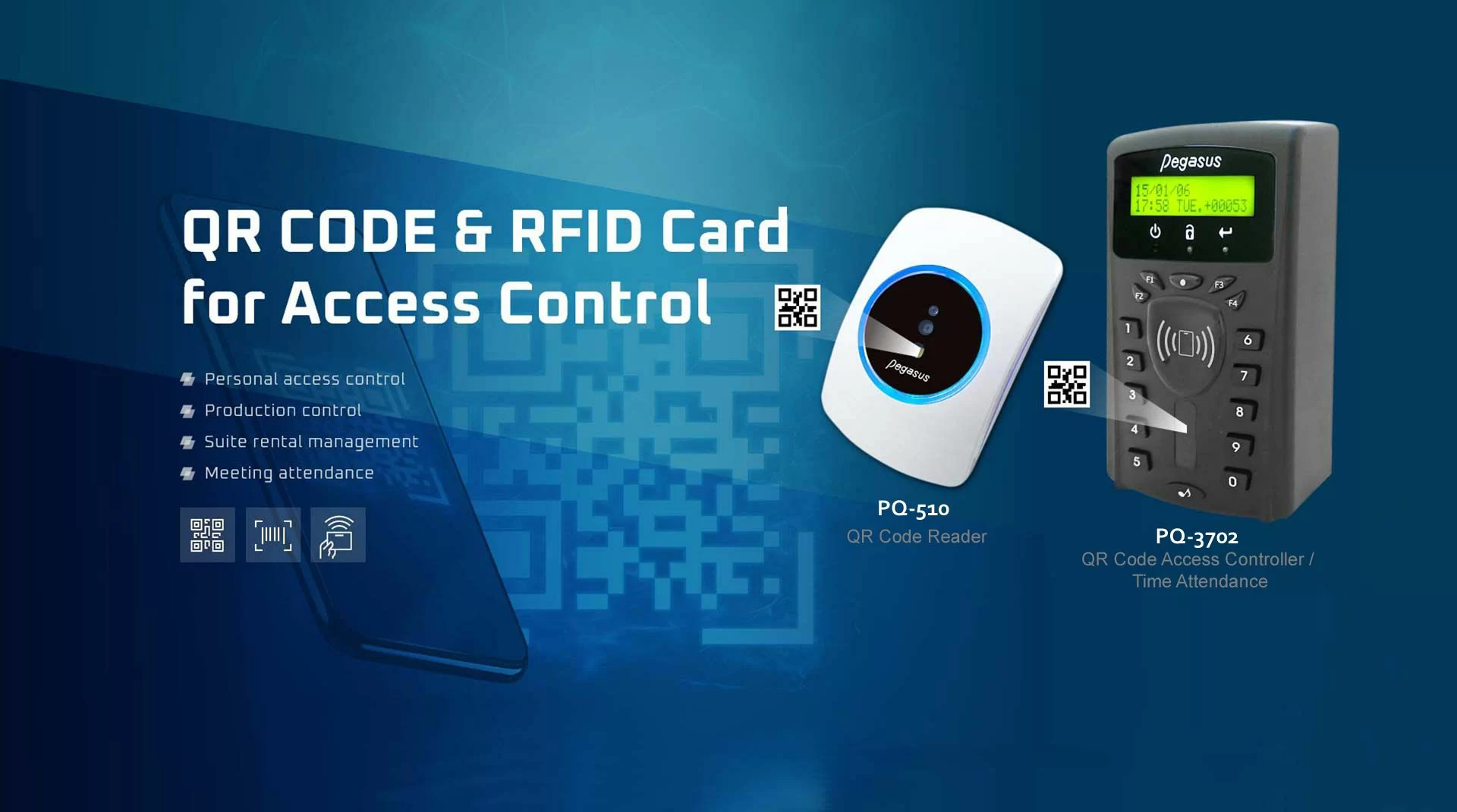 QR CODE & RFID Card for Access Control
