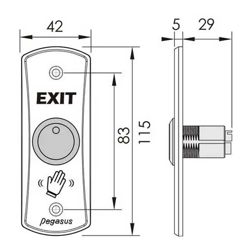 Touchless Infrared Sensor Button