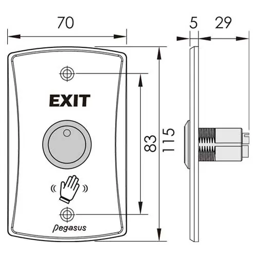 Touchless Infrared Sensor Button