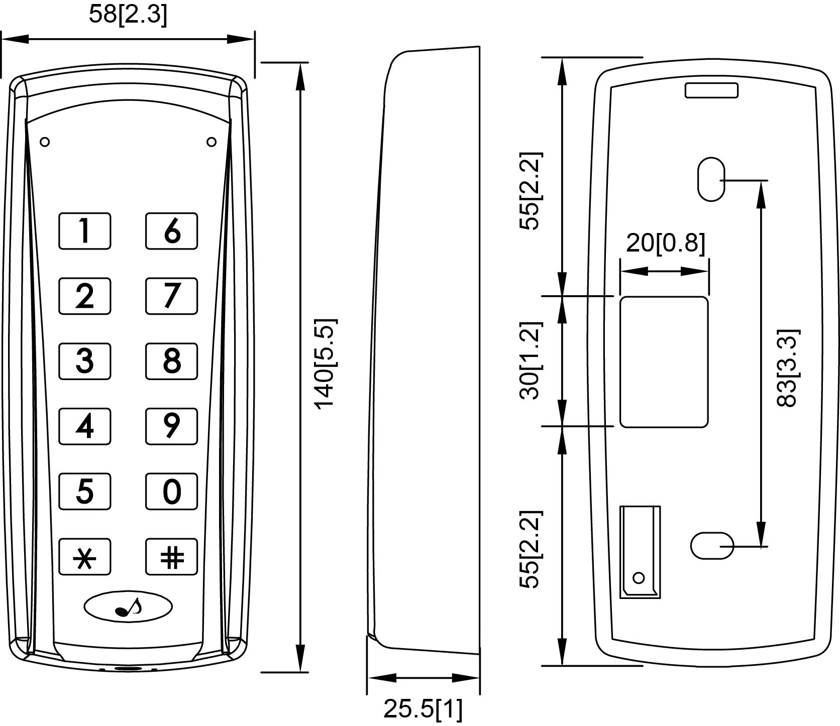 Mullion Weatherproof Digital Access Keypad Mullion Weatherproof Digital Access Keypad