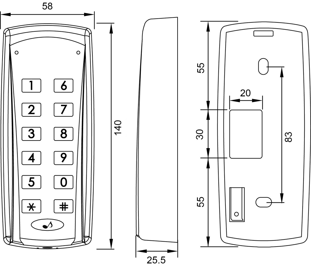 窄型門禁控制器
