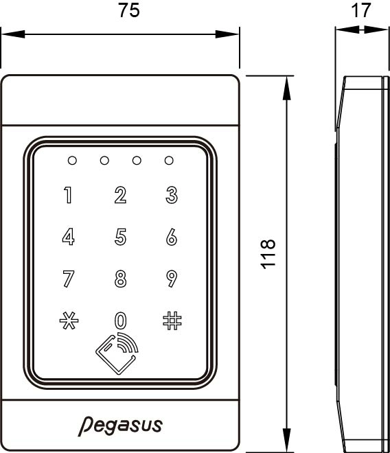 觸控按鍵型門禁控制器 觸控按鍵型門禁控制器