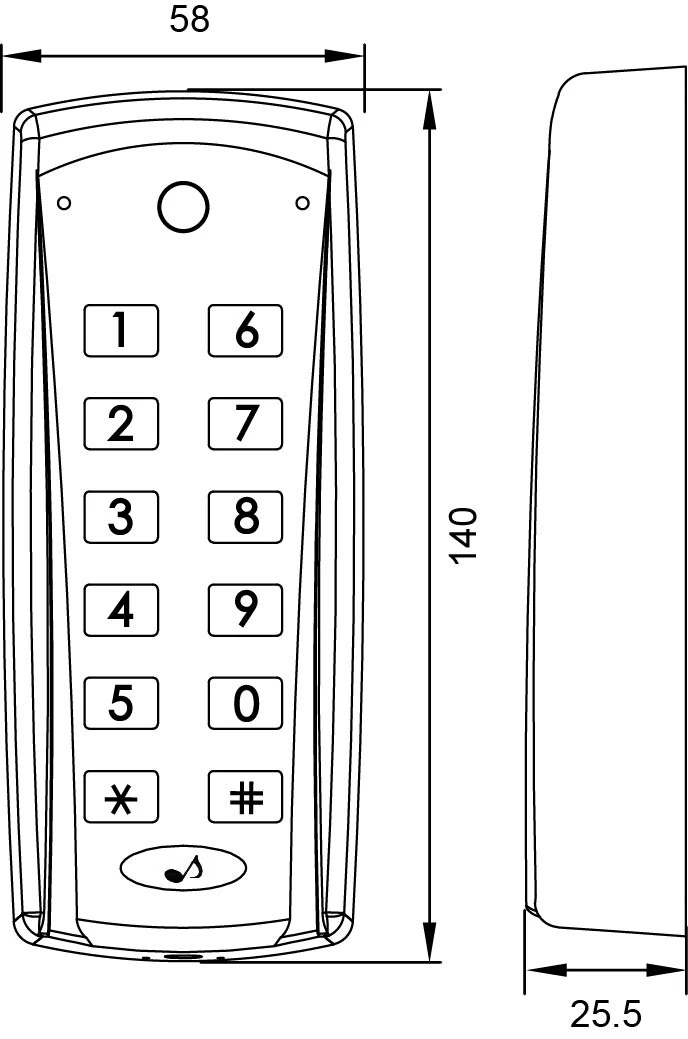 窄版多功能單機門禁控制器 窄版多功能單機門禁控制器