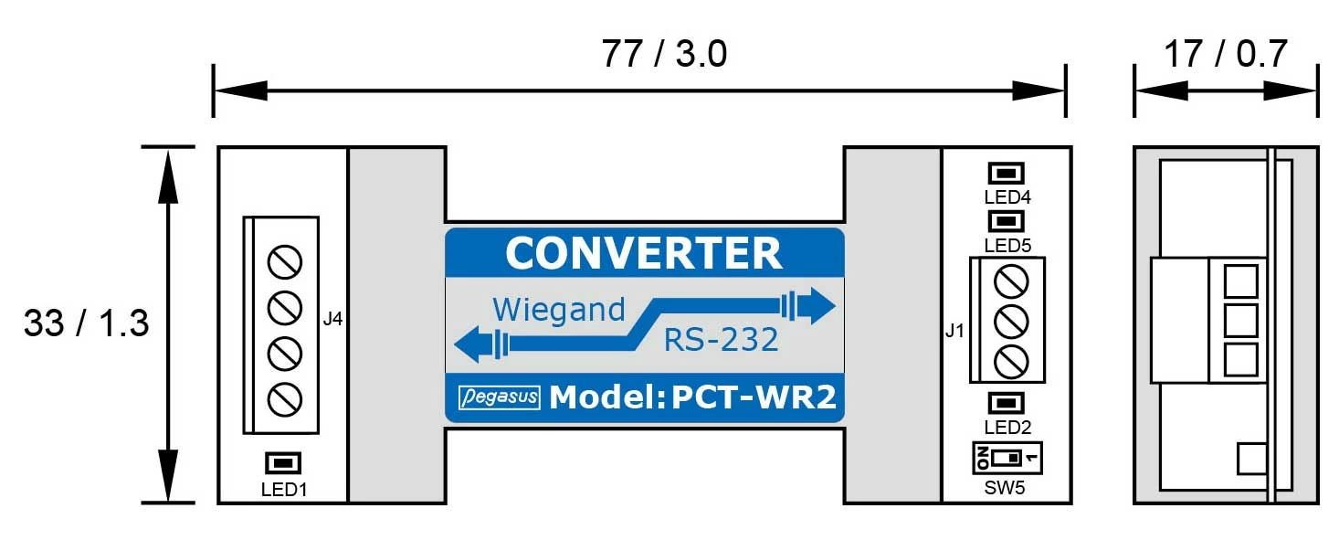 Wiegand to RS232 / RS485 Converter Wiegand to RS232 / RS485 Converter
