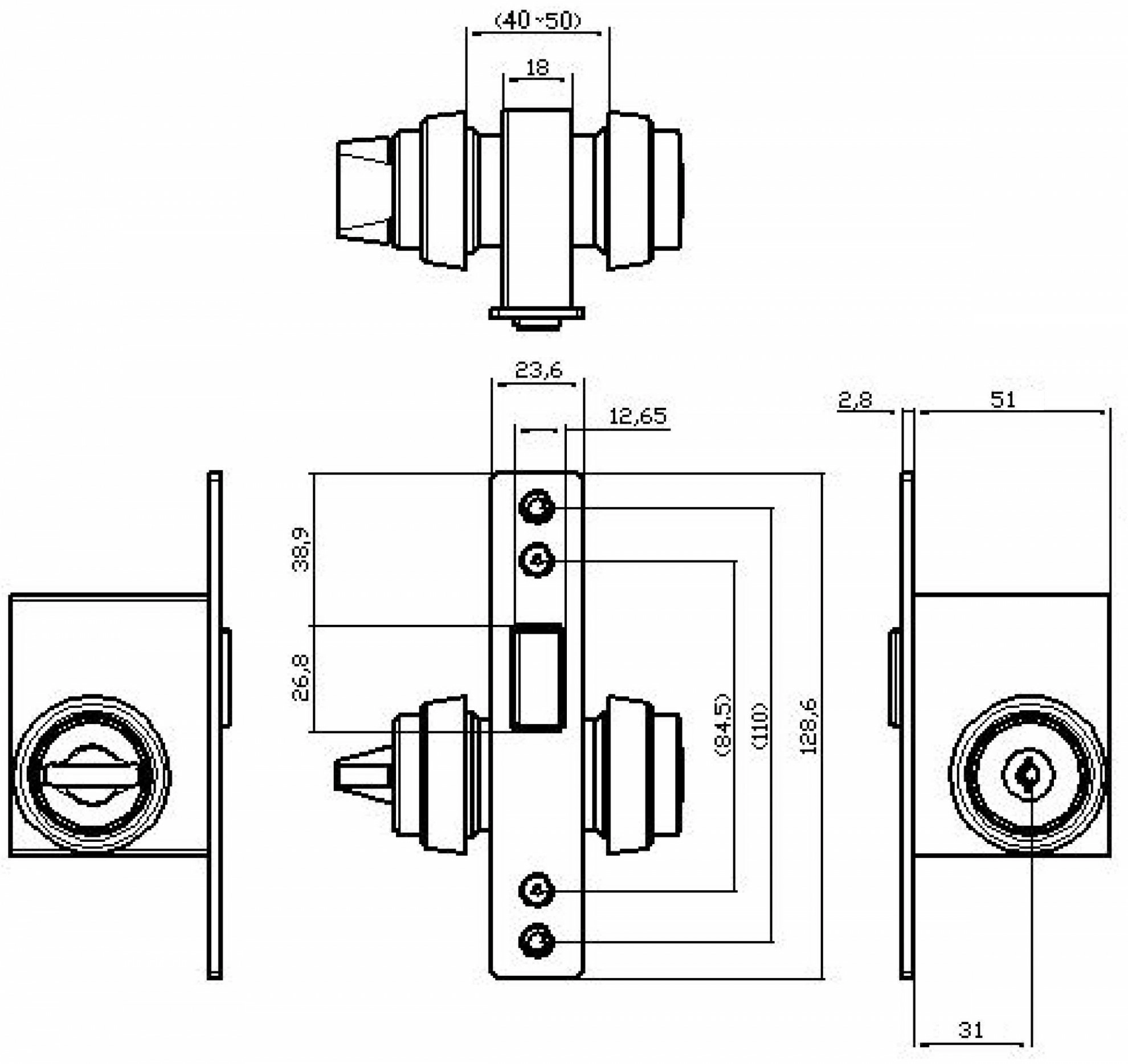 Latch bolt mechanical lock