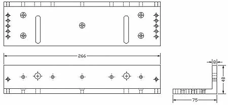 L Fixed Bracket for Electromagnetic Lock-PML-2100,PML-2101
