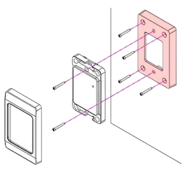 How to assembly Mounting Spacer for Proximity Reader-Photoroom