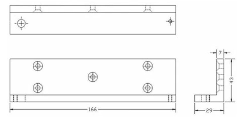 L Fixed Bracket for Electromagnetic Lock-PML-150, PML-151_Dimension