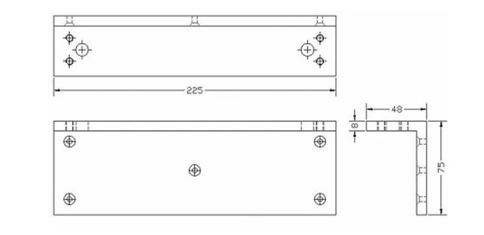 Bracket for Electromagnetic Lock-PGL-600F_Dimension Bracket for Electromagnetic Lock-PGL-600F_Dimension