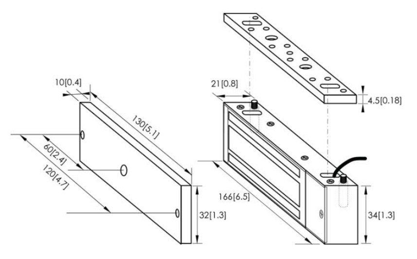 330LBs-150KGs Electromagnetic Lock_PML-151_Dimensions 330LBs-150KGs Electromagnetic Lock_PML-151_Dimensions