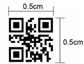 Reading range(QR code)-4cm Reading range(QR code)-4cm