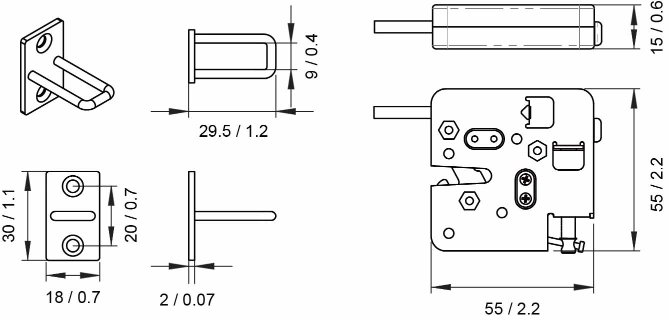 proimages/biometric/configuration-for-PFP-3702VE.jpg Electric Control Cabinet Lock with Ejector PCL-55