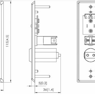Mullion Tubular Key Switch_PG-K212BL_Dimension