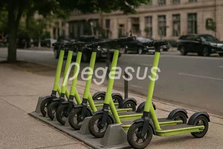 RFID smart scooter parking rack application for shared mobility