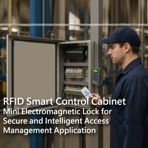 RFID Smart Control Cabinet｜PML-080A Mini Electromagnetic Lock with RFID Module for Secure Access Management